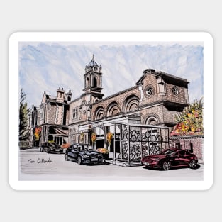 Bury St Edmunds Railway Station Painting Sticker